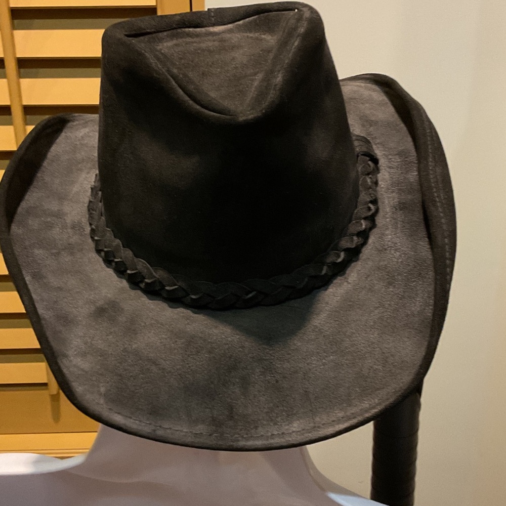 Hershel Hat company Black Suede Cowboy Hat